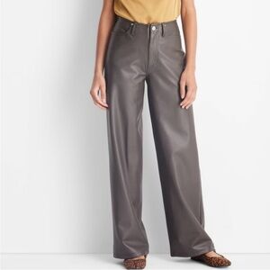 Size 20 faux leather dark gray pants!